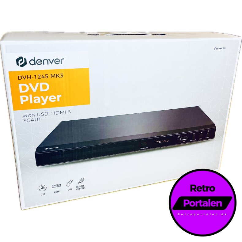 Denver DVH-1245 MK3 (DVD Afspiller Med HDMI) (Afspiller PAL 2) (5706751041716) (NY)