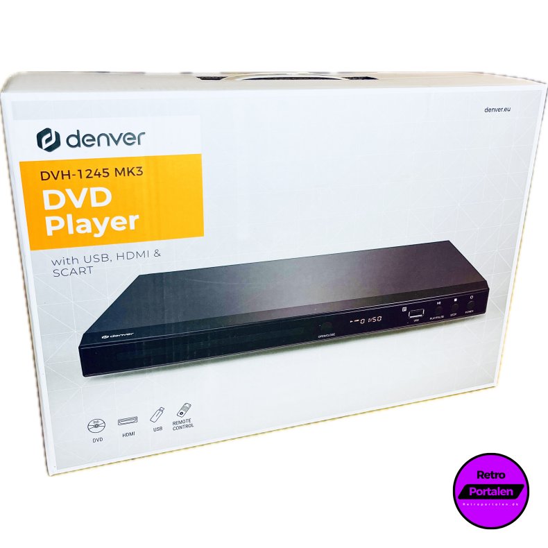 Denver DVH-1245 MK3 (DVD Afspiller Med HDMI) (Afspiller PAL 2) (5706751041716) (NY)