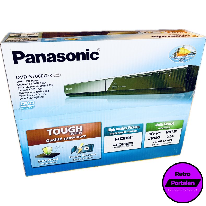 Panasonic DVD-S700EG-K (DVD Afspiller Med HDMI) (Afspiller PAL 2) (5025232743926) (NY)