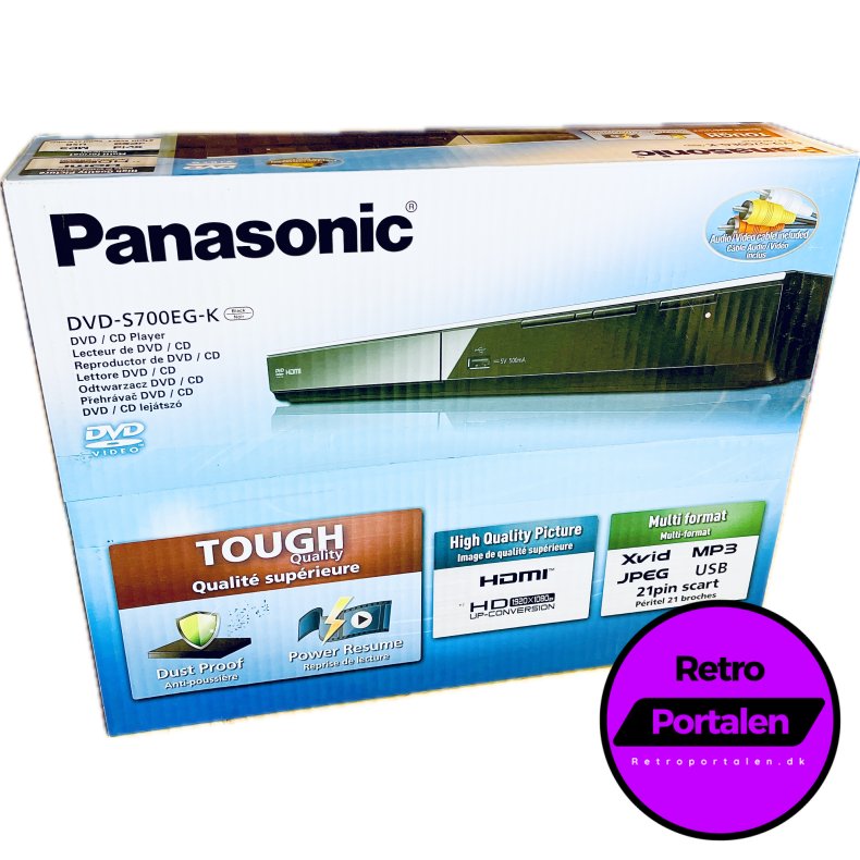 Panasonic DVD-S700EG-K (DVD Afspiller Med HDMI) (Afspiller PAL 2) (5025232743926) (NY)