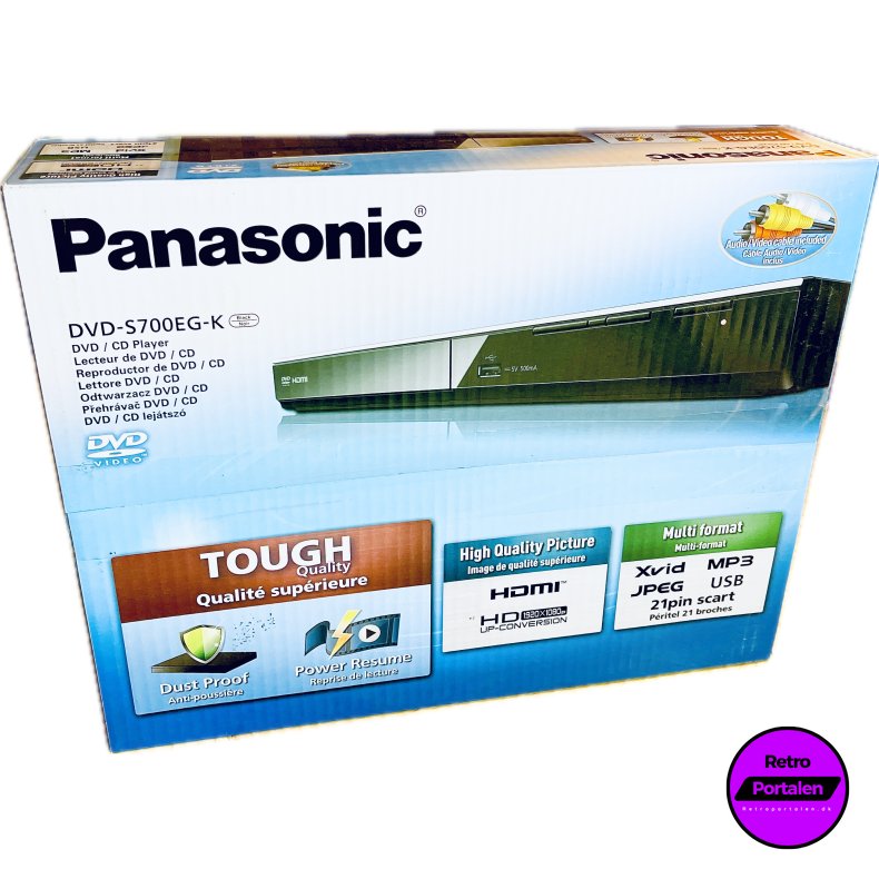 Panasonic DVD-S700EG-K (DVD Afspiller Med HDMI) (Afspiller PAL 2) (5025232743926) (NY)