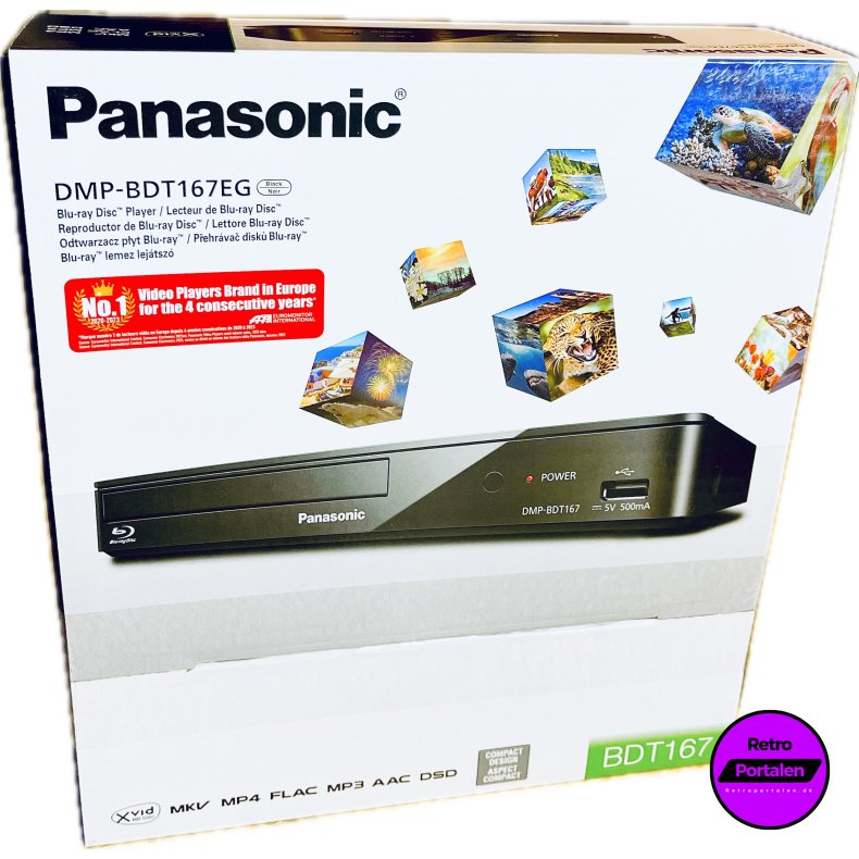 Panasonic DMP-BDT167EG (3D Blu-ray Afspiller Med HDMI)(Afspiller PAL 2 / PAL B)(5025232837724)(NY)