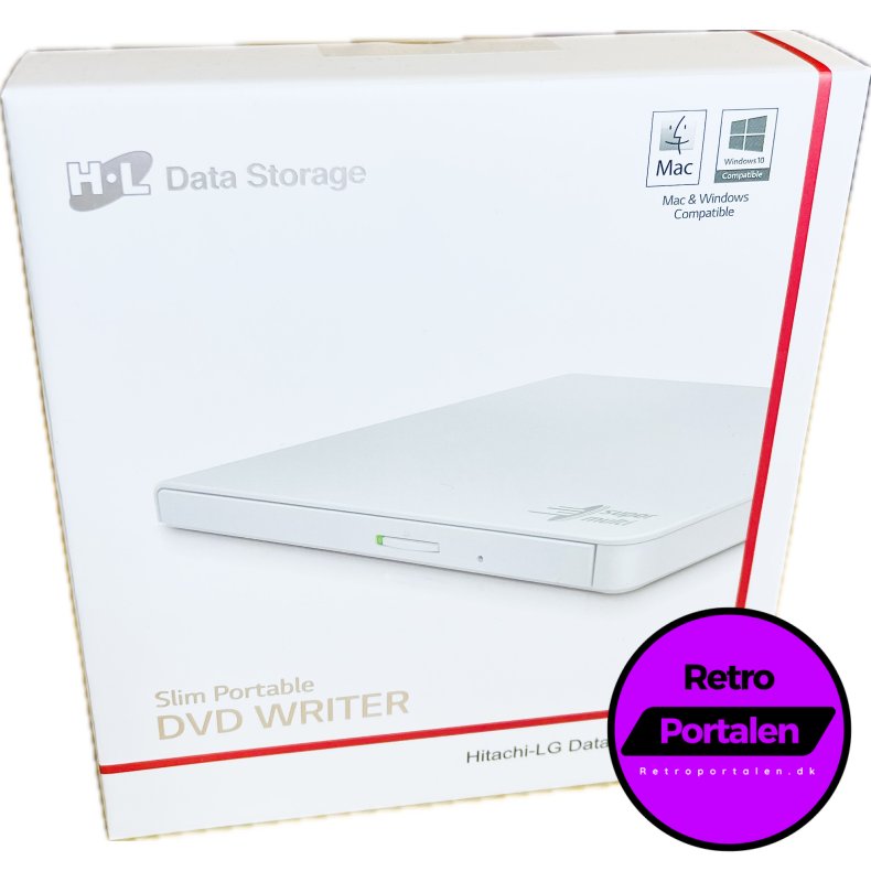 LG GP57EW40 Ekstern Diskdrev (Kr�ver PC - Info I Beskrivelse) (Hvid) (8809484672466) (NY)