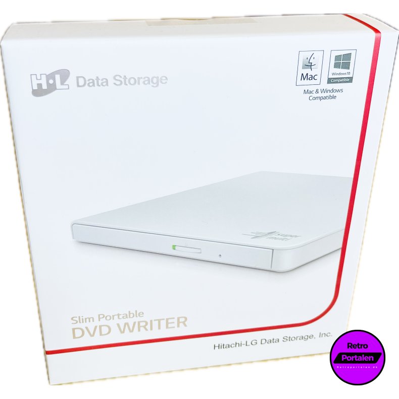 LG GP57EW40 Ekstern Diskdrev (Kr�ver PC - Info I Beskrivelse) (Hvid) (8809484672466) (NY)