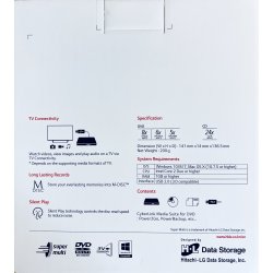LG GP57EW40 Ekstern Diskdrev (Kr�ver PC - Info I Beskrivelse) (Hvid) (8809484672466) (NY)