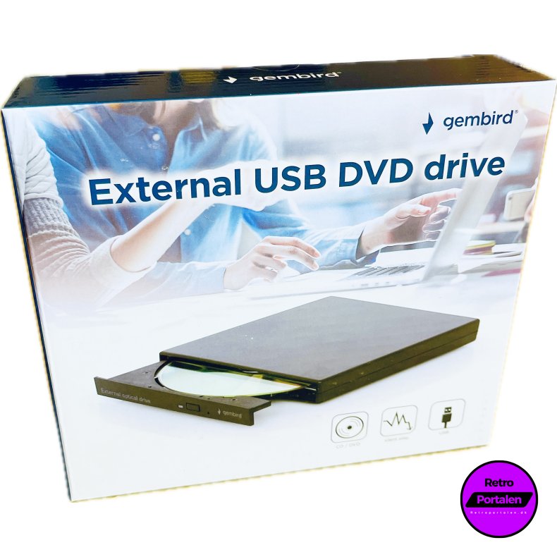 Gembird - Ekstern Disk Drev USB 2.0 (Kr�ver PC - Info I Beskrivelse) (8716309125871) (NY)