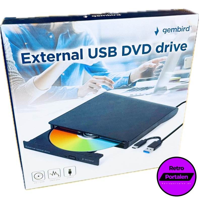 Gembird DVD-USB-031 Ekstern Diskdrev (Kr�ver PC - Info I Beskrivelse) (Sort) (8716309136143) (NY)
