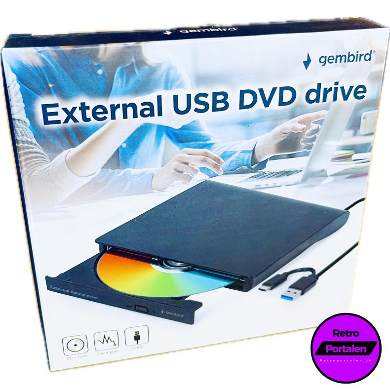 Gembird DVD-USB-031 Ekstern Diskdrev (Kr�ver PC - Info I Beskrivelse) (Sort) (8716309136143) (NY)