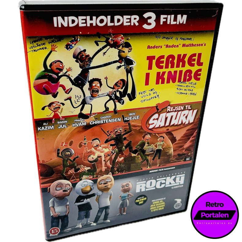 Terkel I Knibe / Rejsen Til Saturn / Martin Kellermans: Rocky (3 Film Boks) (DVD)