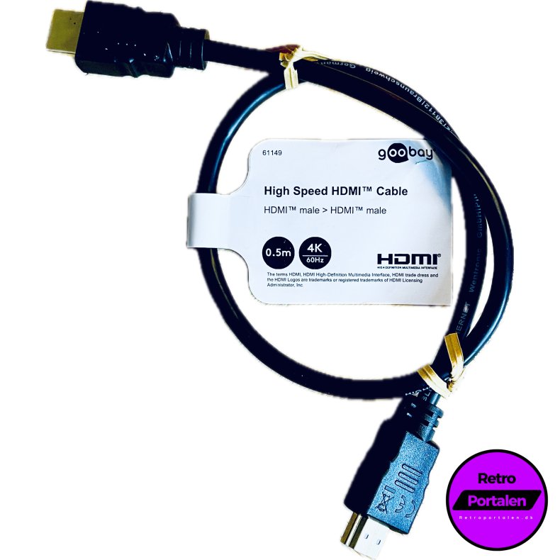 Goobay High Speed HDMI Cable Type A (Standard) (0,5 meter) (4K 60Hz) (4040849611490)