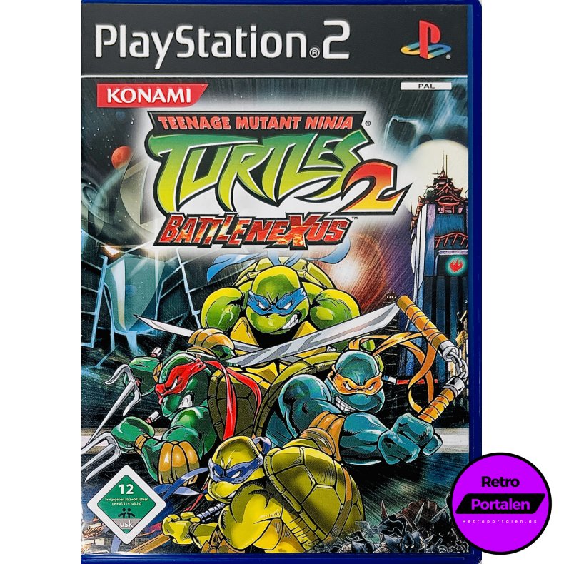 Teenage Mutant Ninja Turtles 2: BattleNexus (Tysk Cover &amp; Manual / Engelsk Spil)  (PS2)