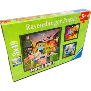 Minecraft Blomes 3x49p - Ravensburger (Puslespil) (5 r +) (NY)