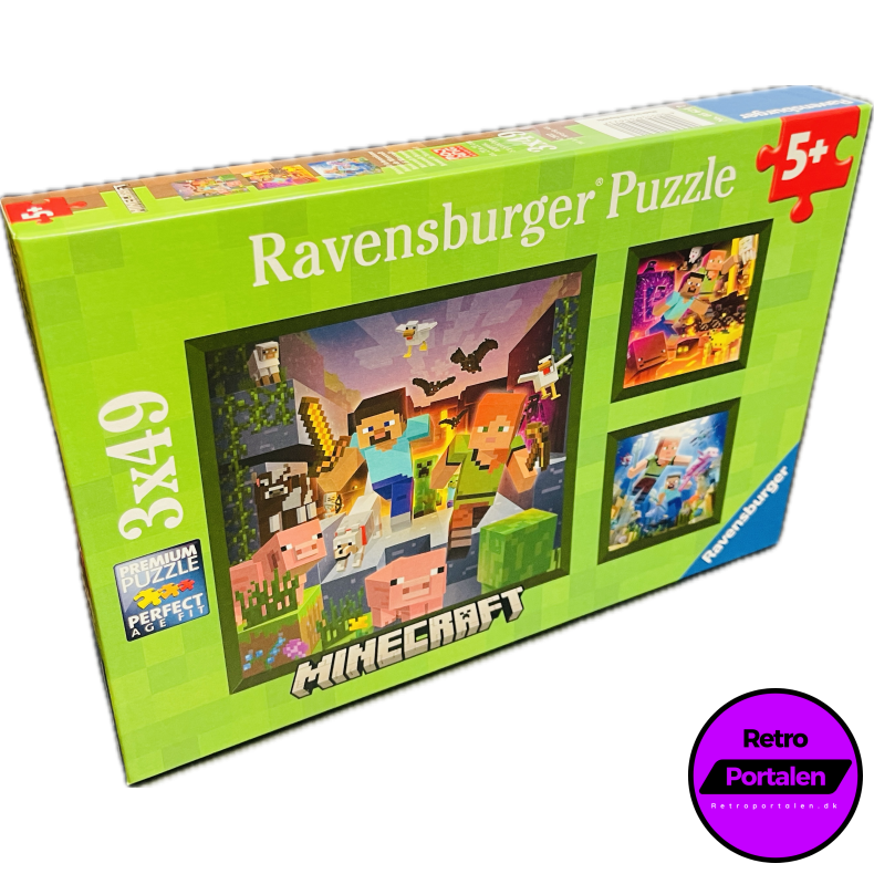 Minecraft Blomes 3x49p - Ravensburger (Puslespil) (5 �r +) (NY)