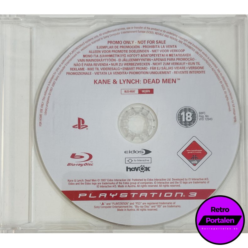 Kane &amp; Lynch: Dead Men (Promo) (Fuld spil) (PS3)