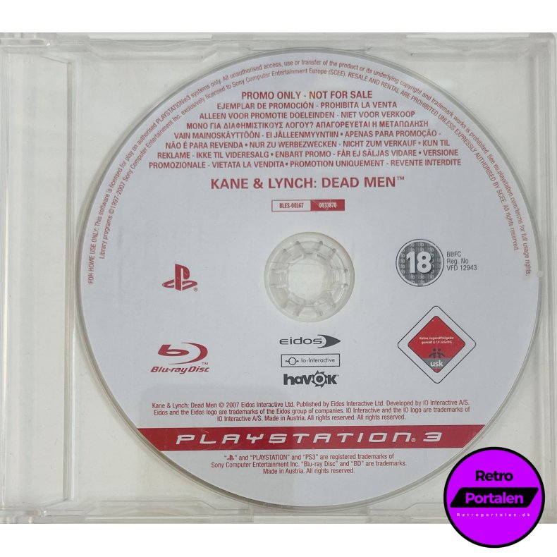 Kane &amp; Lynch: Dead Men (Promo) (Fuld spil) (PS3)