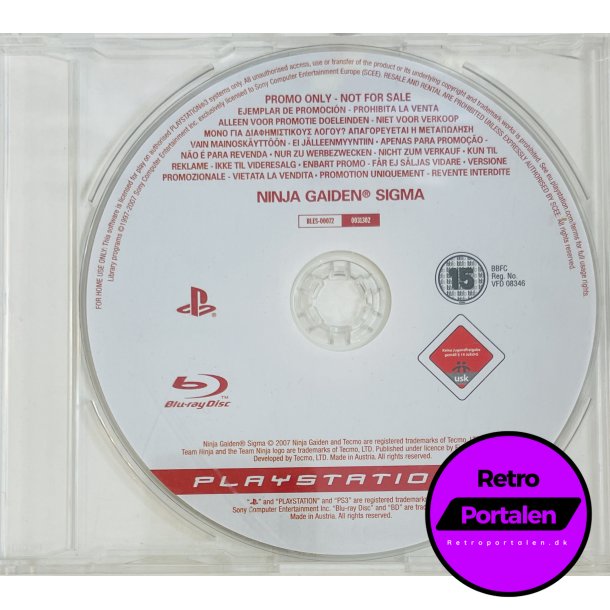 Ninja Gaiden Sigma (Promo) (Fuld spil) (PS3)