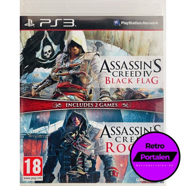 Assassins Creed 4 Black Flag + Assassins Creed Rogue (PS3)