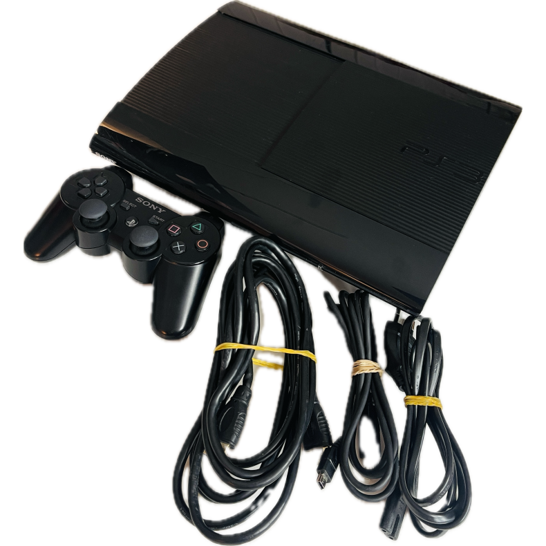 Sony Playstation 3 Konsol 500 GB Super Slim (Sort) (CECH-4004C) (Serial: 00-27445858-0310325) (PS3)