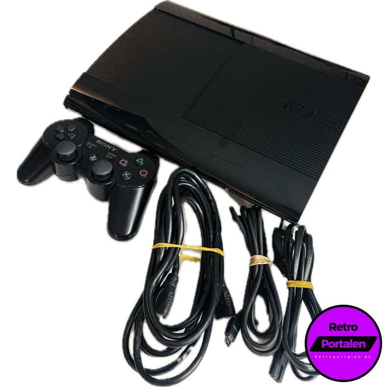 Sony Playstation 3 Konsol 500 GB Super Slim (Sort) (CECH-4004C) (Serial: 00-27445858-0310325) (PS3)