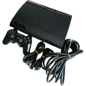 Sony Playstation 3 Konsol 500 GB Super Slim (Sort) (CECH-4004C) (Serial: 03-27445840-5864324) (PS3)