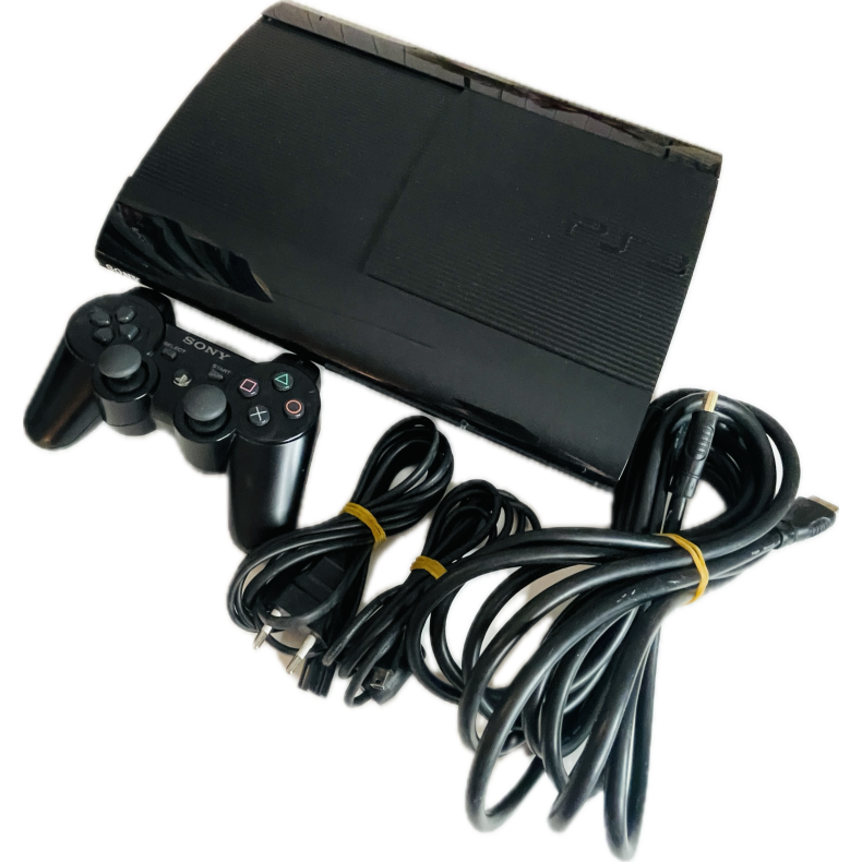 Sony Playstation 3 Konsol 500 GB Super Slim (Sort) (CECH-4004C) (Serial: 03-27445840-5864324) (PS3)