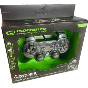 Esperanza Trooper Controller GX450 - Sort (PS3) (PC) (NY) (5901299947159)