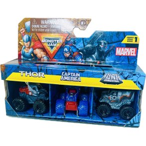 Monster Jam Mini 1:87 Marvel 3 Pack (NY) (1253693) 