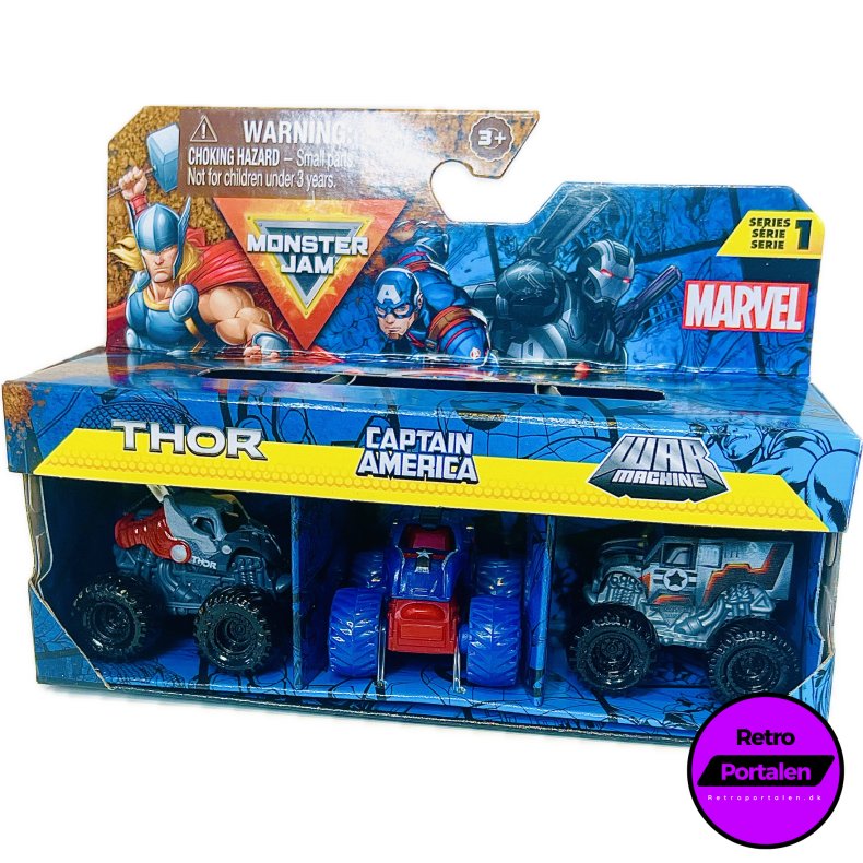 Monster Jam Mini 1:87 Marvel 3 Pack (NY) (1253693) 