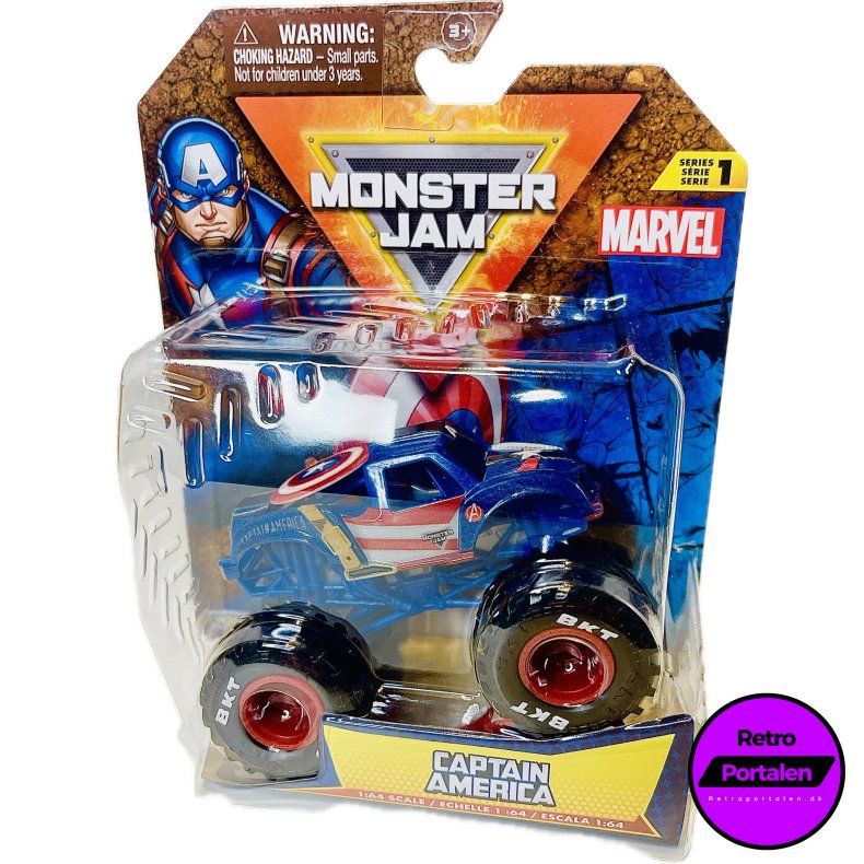 Monster Jam Captain America 1:64 Single Packs (NY) (681147039100) 