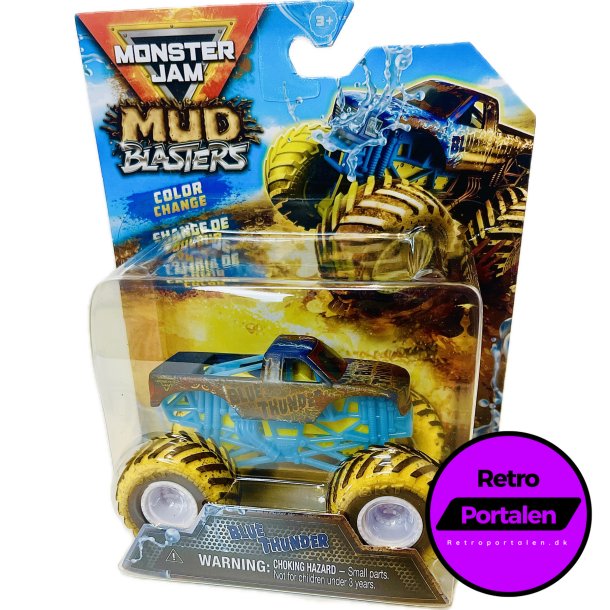 Monster Jam Mud Blasters: Blue Thunder 1:64 Single Packs (NY) (Color Change) (681147061224) 