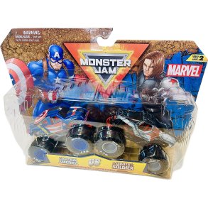 Monster Jam Captain America Vs.Winter Soldier 1:64 Marvel 2 Pack (NY) (681147038271) 