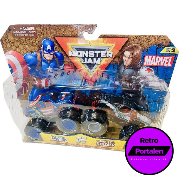 Monster Jam Captain America Vs.Winter Soldier 1:64 Marvel 2 Pack (NY) (681147038271) 