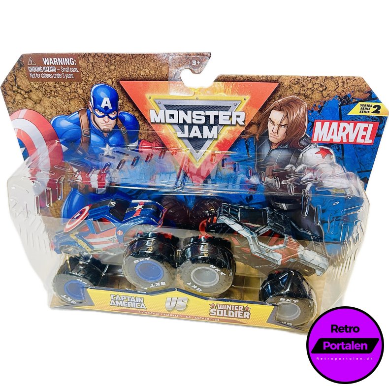Monster Jam Captain America Vs.Winter Soldier 1:64 Marvel 2 Pack (NY) (681147038271) 