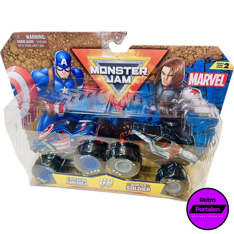 Monster Jam Captain America Vs.Winter Soldier 1:64 Marvel 2 Pack (NY) (681147038271) 
