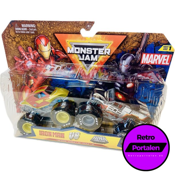 Monster Jam Iron Man &amp; War Machine 1:64 - 2 Packs (NY) (681147049703) 