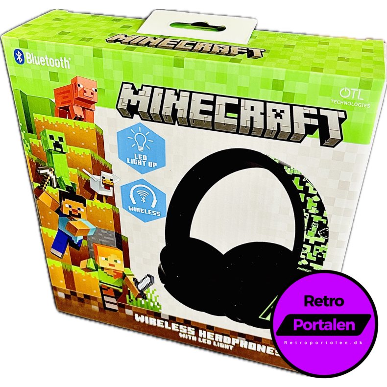 OTL Minecraft Wireless Headphones With Led Light/Lights And Sounds (NY) (5055371629089)