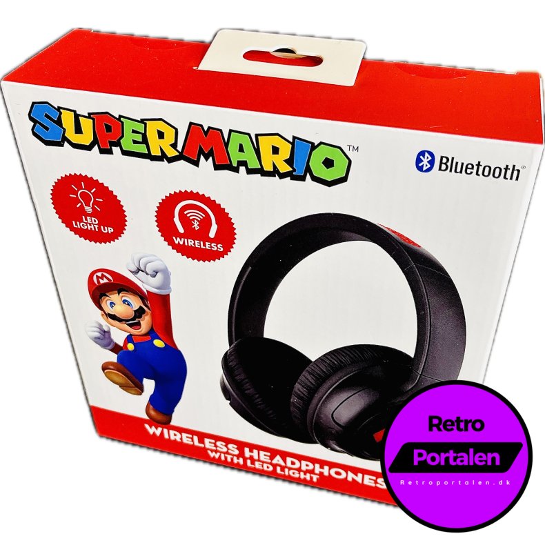 OTL Super Mario Wireless Headphones With Led Light/Lights And Sound (NY) (5055371629096)