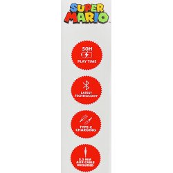 OTL Super Mario Wireless Headphones With Led Light/Lights And Sound (NY) (5055371629096)