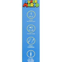 OTL Super Mario Core Wireless Headphones (Bluetooth) Lights And Sound (NY) (5055371627993)
