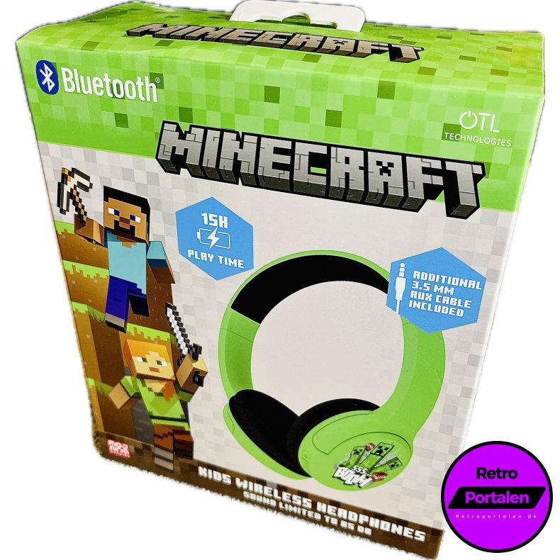 OTL Minecraft Core Wireless Headphones (Bluetooth) Lights And Sound (NY) (5055371629461)