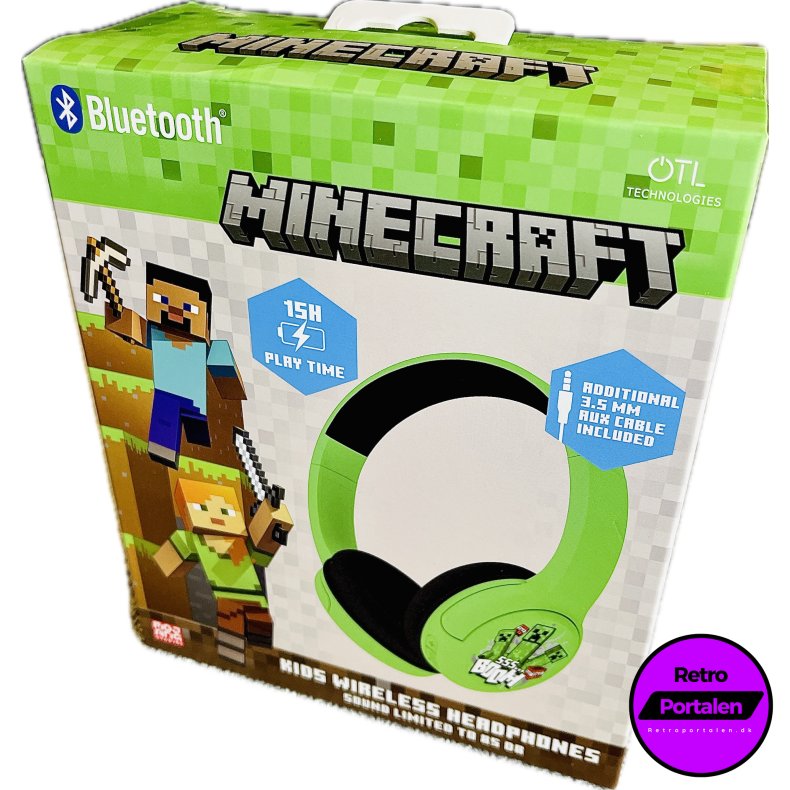 OTL Minecraft Core Wireless Headphones (Bluetooth) Lights And Sound (NY) (5055371629461)