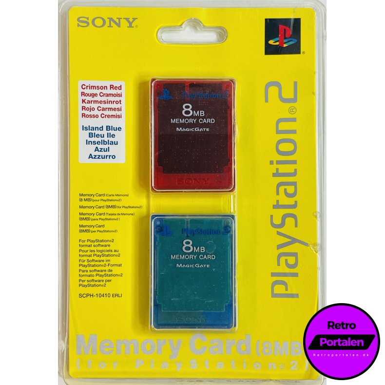 �Memory Card 8 MB (NY) (Pakke Med 2 styk) (PS2)