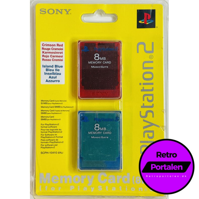 �Memory Card 8 MB (NY) (Pakke Med 2 styk) (PS2)