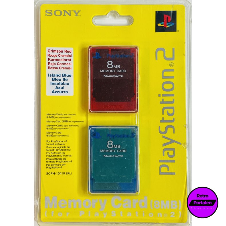 �Memory Card 8 MB (NY) (Pakke Med 2 styk) (PS2)