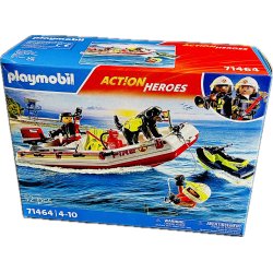 Playmobil: Fireboat With Aqua Scooter (Model: 71464) (4008789714640) (NY)