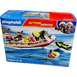 Playmobil: Fireboat With Aqua Scooter (Model: 71464) (4008789714640) (NY)