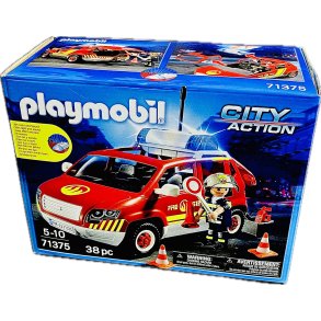 Playmobil: Fire Chiefs Car With Lights And Sound (City Action) (Model: 71375) (4008789713759) (NY)