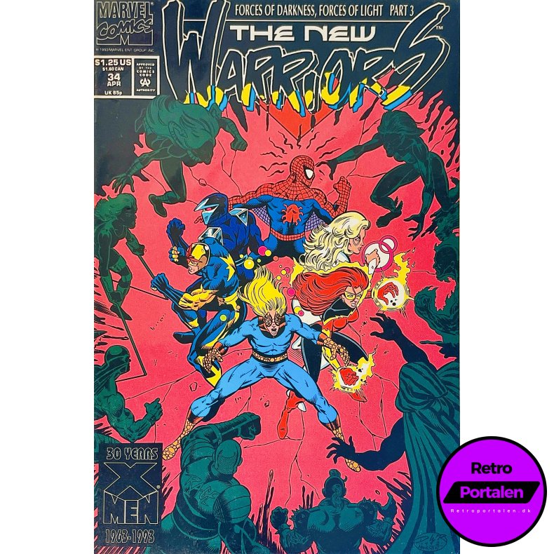 The New Warriors Vol. 1 Nr. 34 (1993) (Engelsk) (Marvel Comics) (Tegneserie)