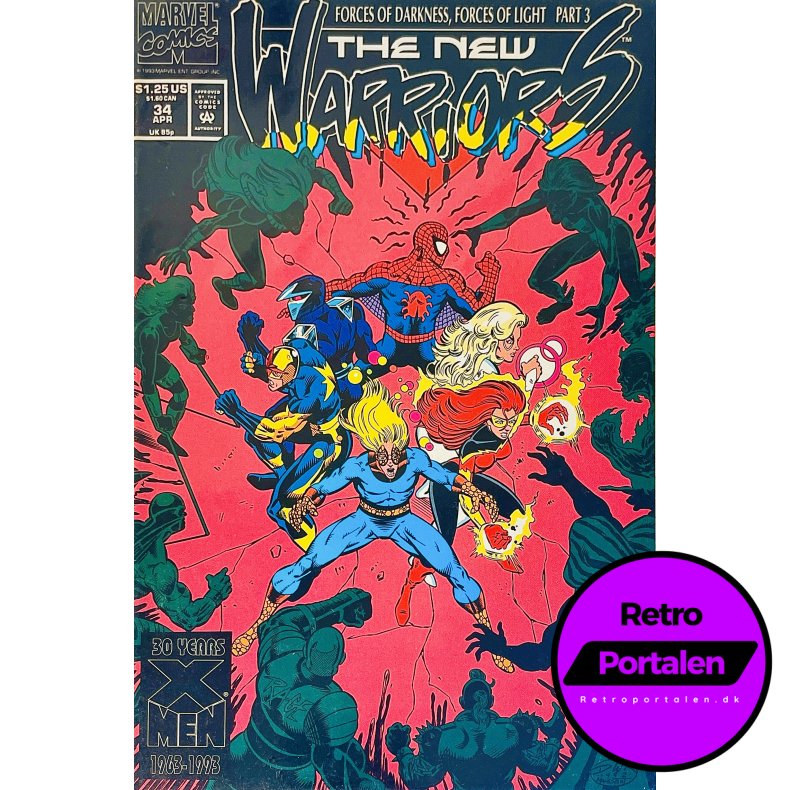 The New Warriors Vol. 1 Nr. 34 (1993) (Engelsk) (Marvel Comics) (Tegneserie)