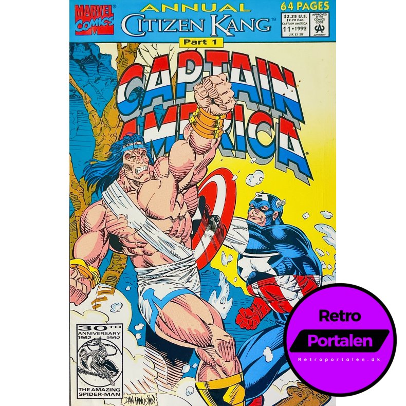 Captain America Annual Part 1 Nr. 11 (1992) (Engelsk) (Marvel Comics) (Tegneserie)